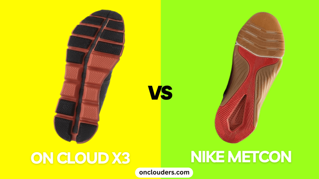 On Cloud X vs Nike Metcon